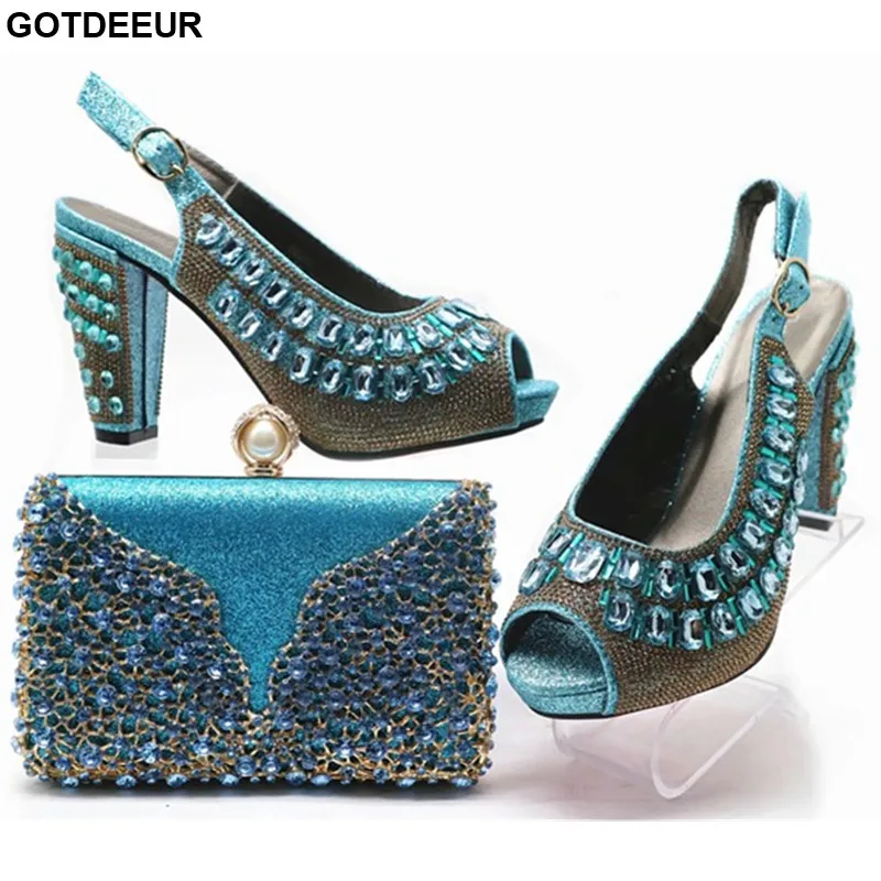 Модная итальянская обувь с сумочкой в комплекте для свадьбы Итальянские женские