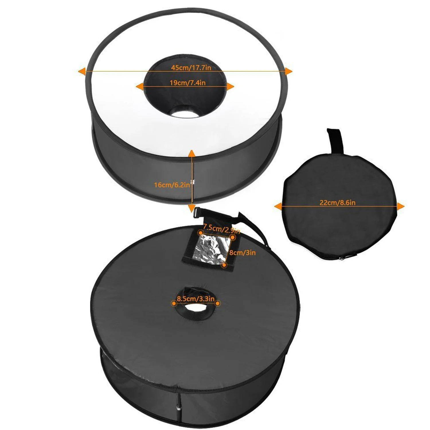 Gosear 45 см складное круглое кольцо вспышка софтбокс рассеиватель Отражатель для