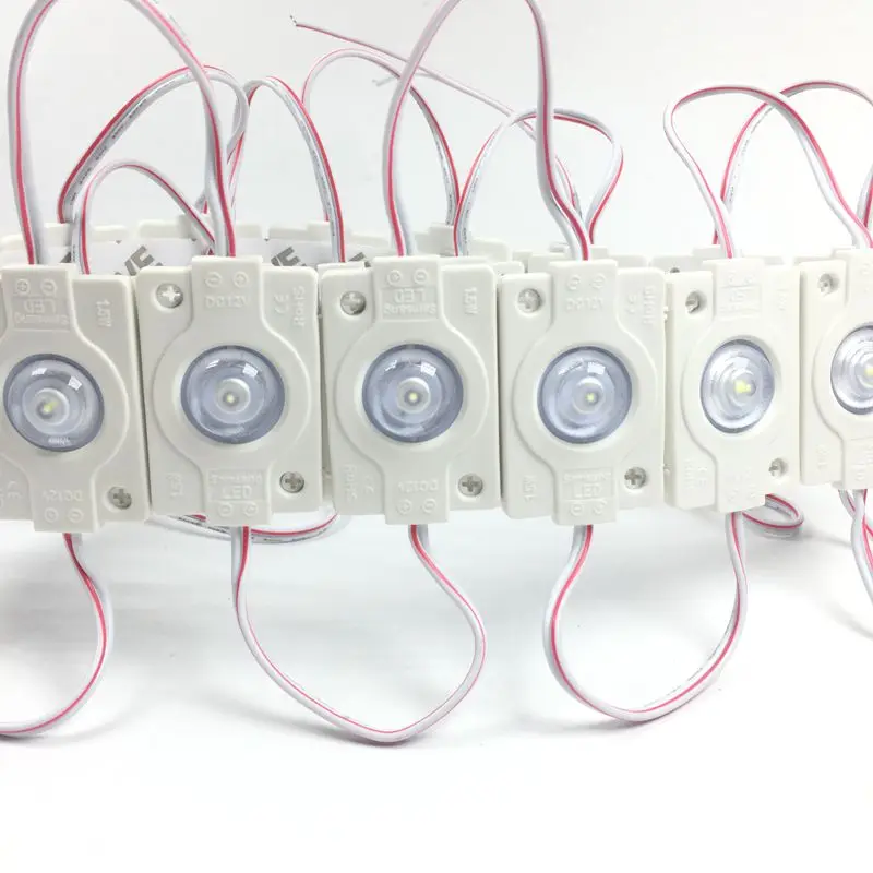 

100pcs/lot 1.5w DC12V led module 3030 SMD with convex lens waterproof blacklight Super bright advertising lighting Free shipping