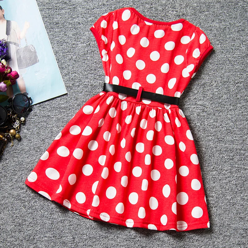 girls minnie dress for birthday party christmas dot cartoon mouse cotton kids frocks toddler clothing 6Y baby girl clothes | Детская