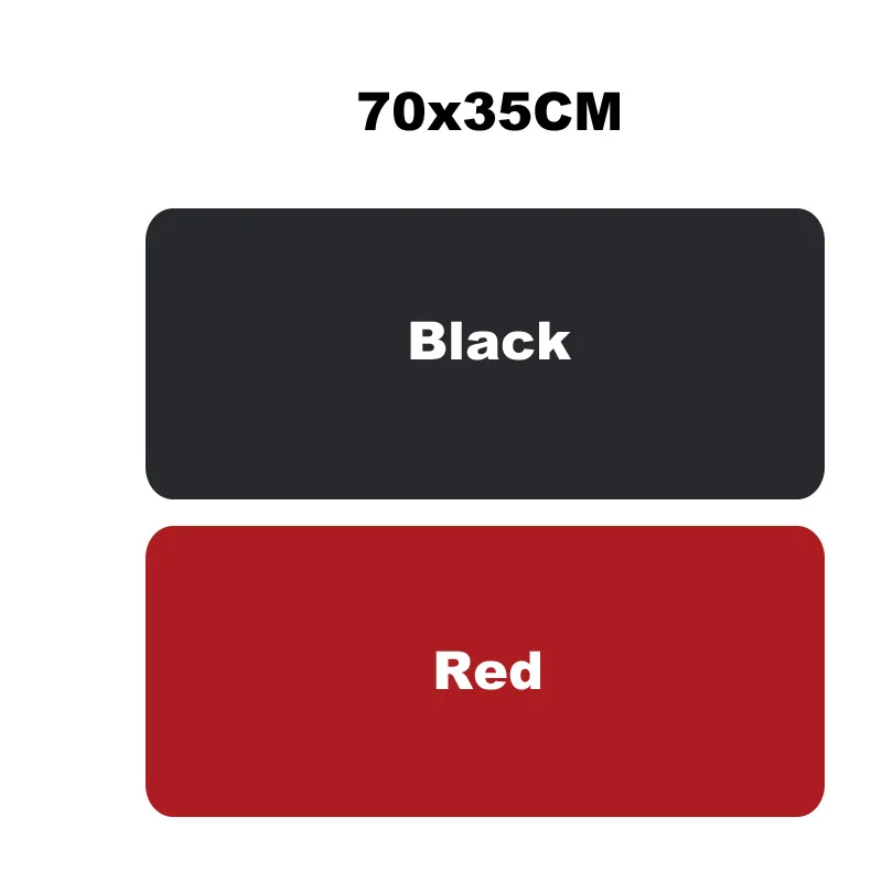 70x35cm-BlackRed Двусторонний удобный коврик для мыши 70x30 см, портативный большой игровой коврик для мыши, водонепроницаемый Настольный коврик из искусственной кожи, большой коврик для геймера - Цвет: 70x35cm-BlackRed