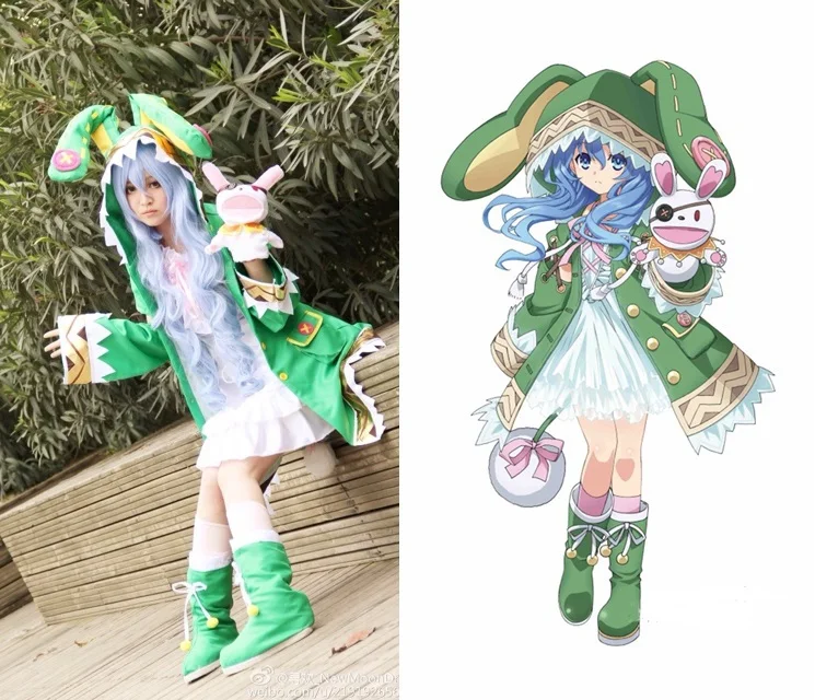 Date A Live tohka yatogami зеленый костюм косплей куртка с капюшоном наряд на хэллоуин