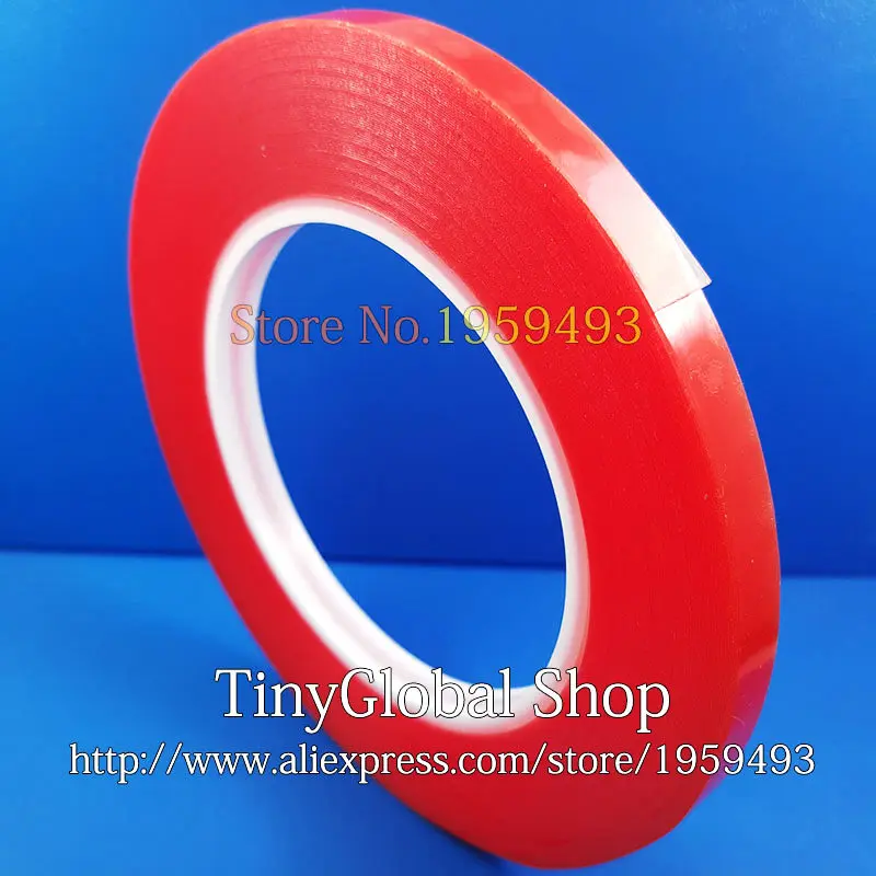 1 рулон 8 мм 25 м прочная акриловая клейкая красная пленка прозрачная