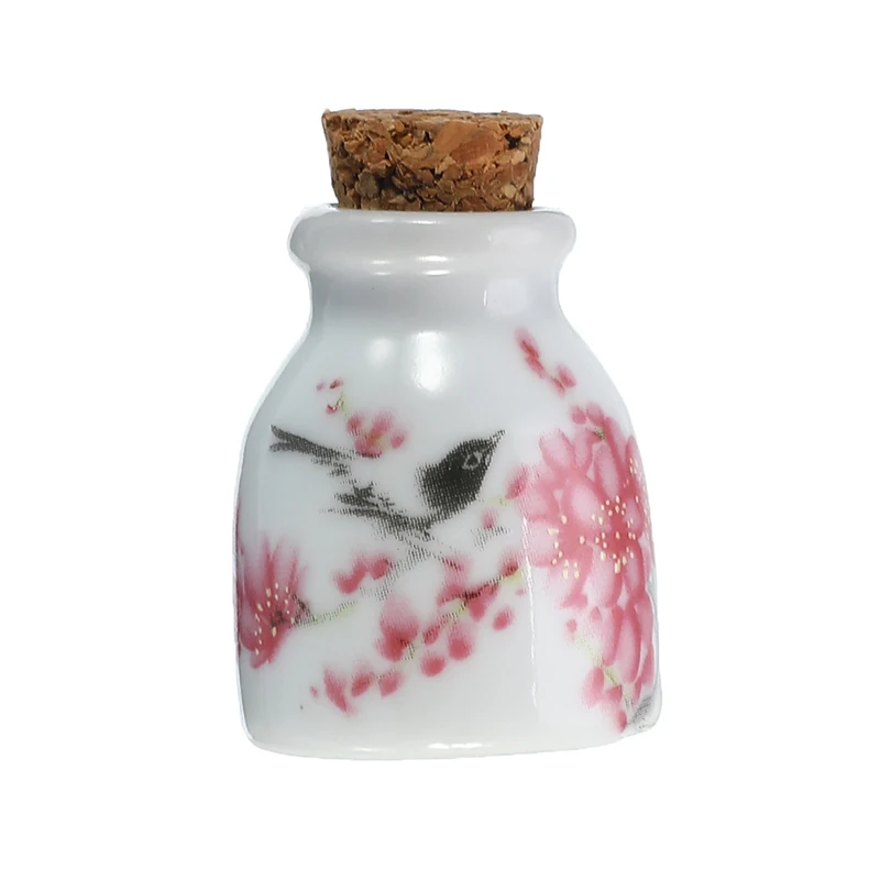 Мини керамические многоразовые бутылки стеклянная чаша Dappen деревянная крышка