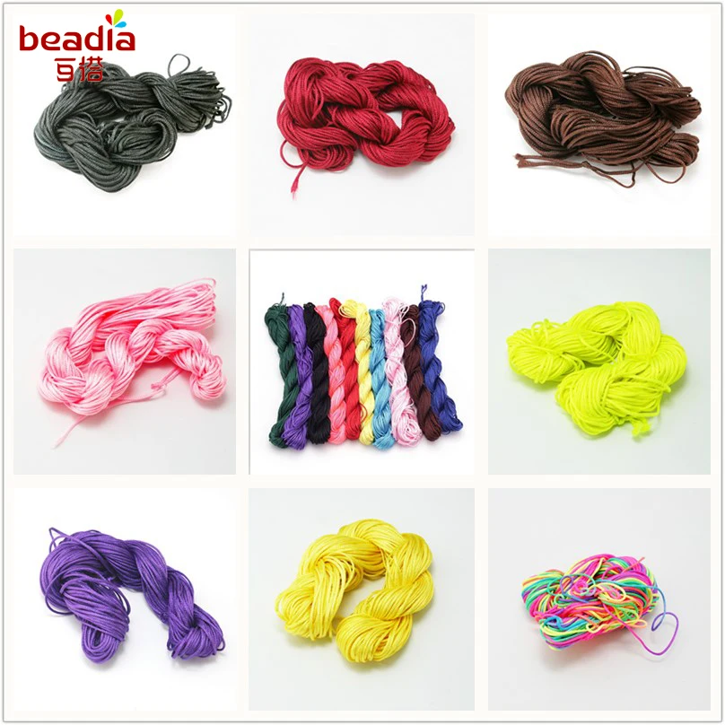 Нейлоновая нить для шнура Размер 24 м/рулон 1 мм китайский Узелок натуральный цвет