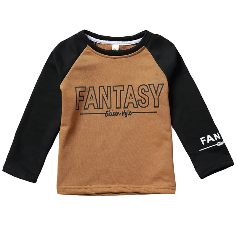 Детские футболки с надписью для подростков бейсбольные длинным рукавом одежда