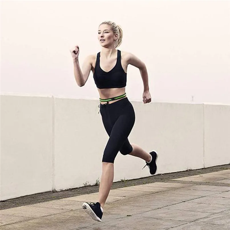 Сумка для бега с двумя карманами поясной кошелек телефона Спортивная дорожная