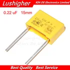 10 шт. 275VAC 0,22 мкФ 220nF 224 X2 275V Шаг 15 мм полипропиленовый пленочный конденсатор