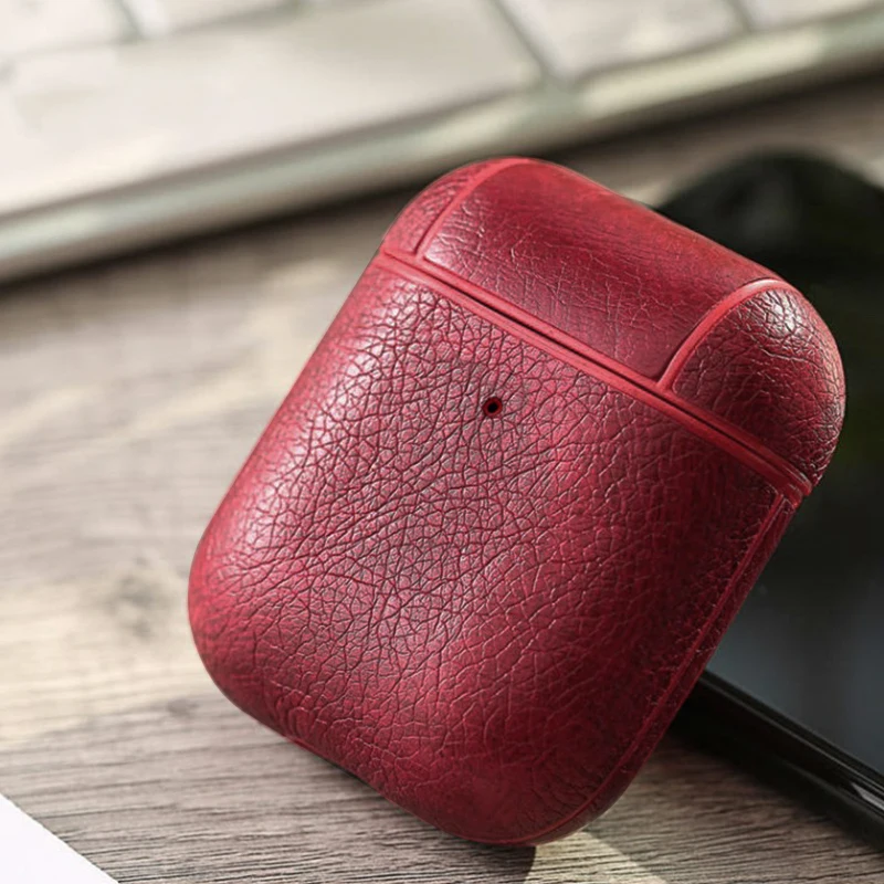 02 Чехлы для Apple Airpod 1 Air pod 2 кожаный ремешок с кнопками чехол для наушников Наушники для Airpods кожаный чехол Аксессуары Чехол - Цвет: 02