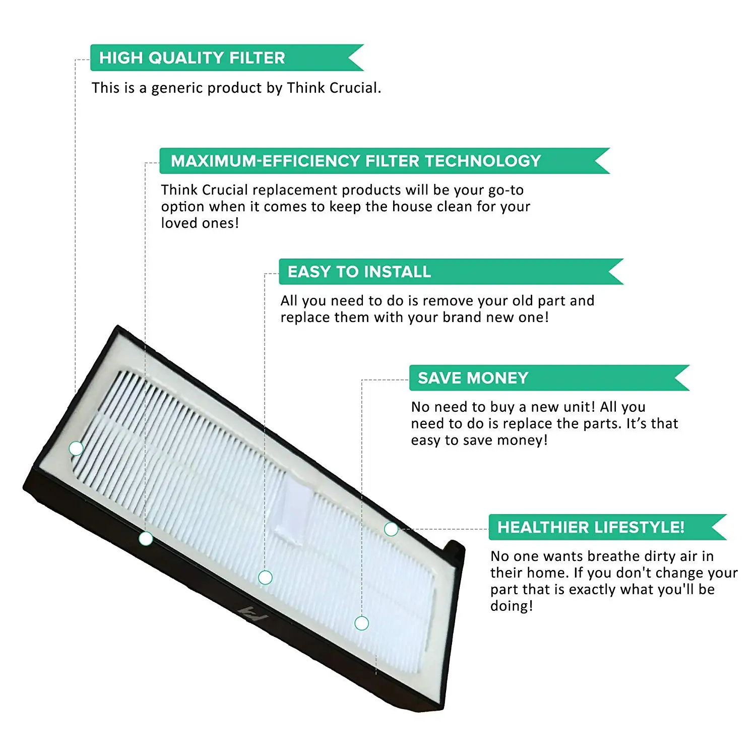 Горячая продажа 2Pk Замена для акулы ионного робота вакуумный фильтр подходит RV700