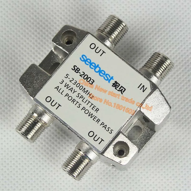 3-полосный спутниковый ТВ Антенный сигнальный сплиттер для SATV/CATV 5-2300MHz