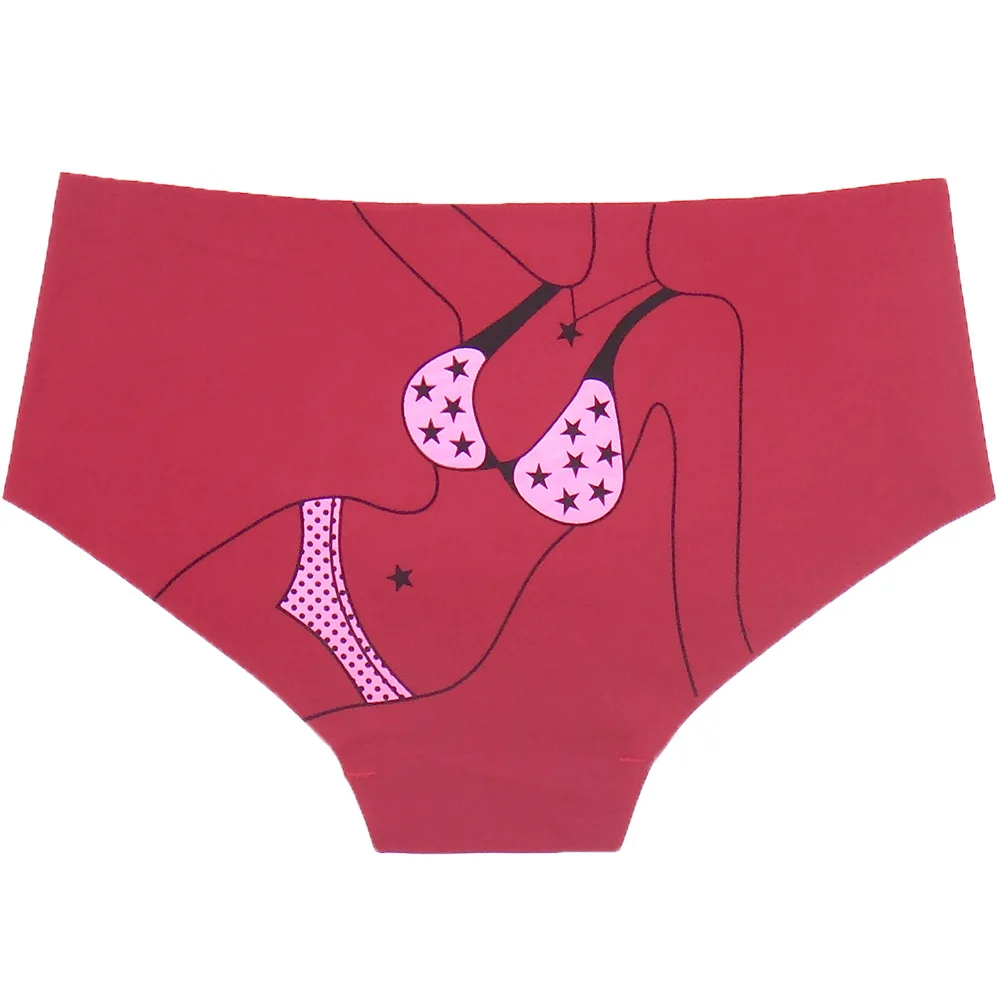 6 шт./лот хит продаж бесшовные трусики сексуальные с рисунком для девочек трусы