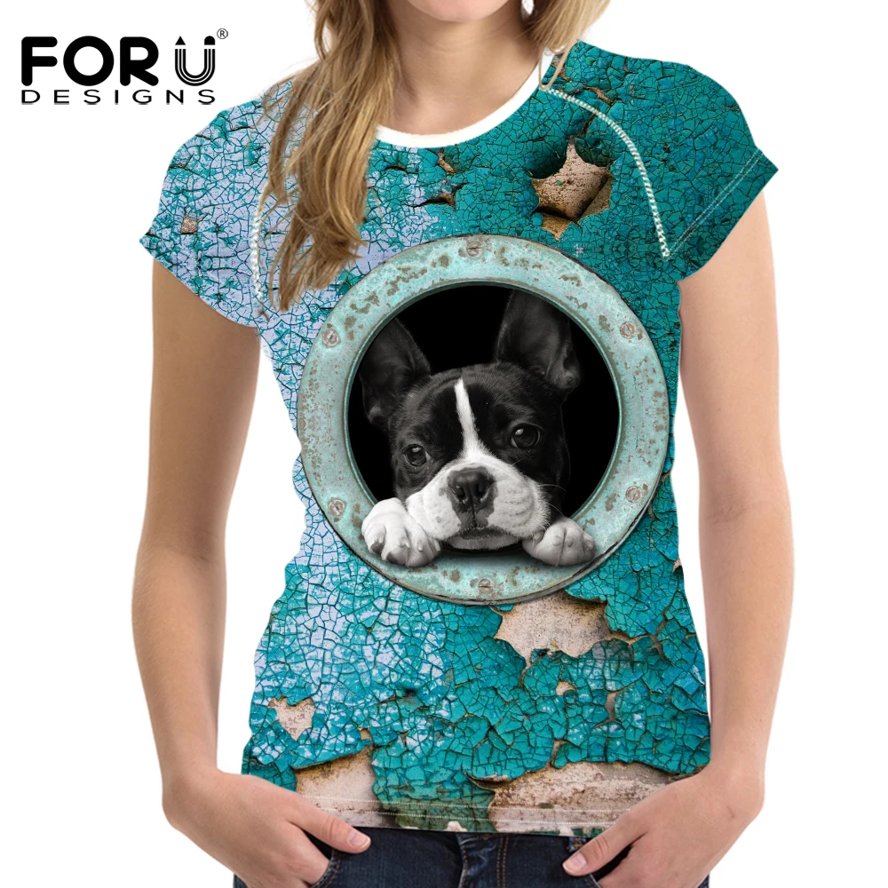 Футболка FORUDESIGNS для женщин новинка 2018 летняя футболка в стиле Харадзюку С 3D