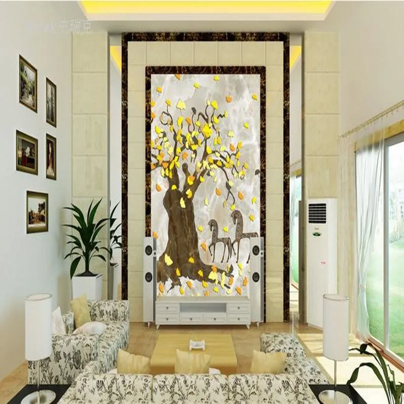 Обои для стен 3 d Европейский стиль Лес Животные фрески прихожей гостиной отеля