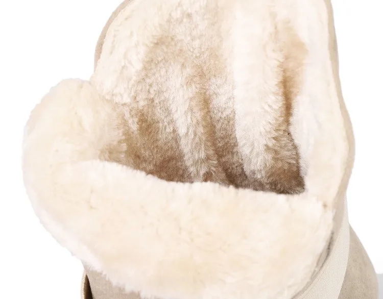 Женские зимние ботинки до середины икры PXELENA Новые Бежевые серые черные модные