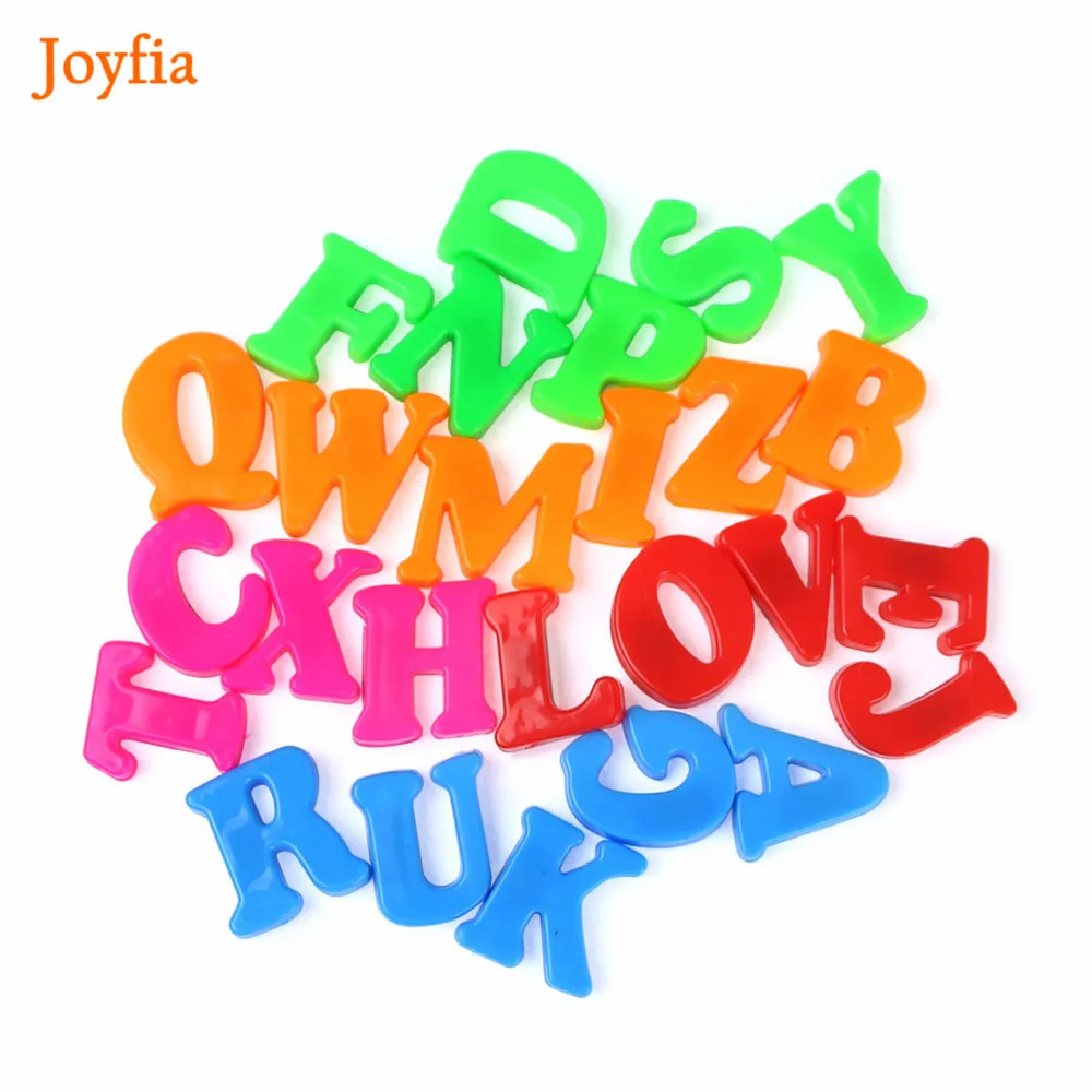 26 шт. Обучающие алфавитные карты магнитные игрушки цветной АБС алфавит магнит на