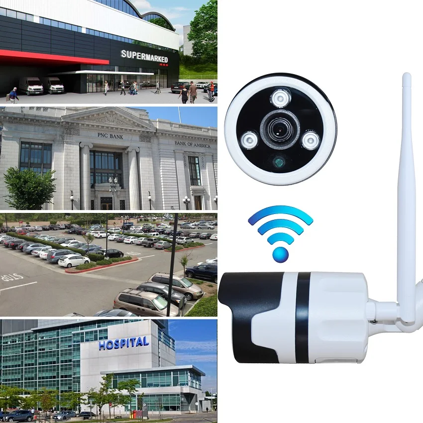 Zjuxin наружная камера WIFI Беспроводная ip-камера использование HD 3 6 мм объектив для