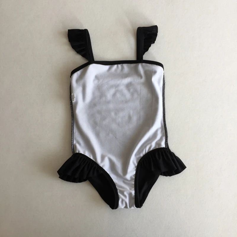 Новый комплект купальных костюмов для девочек с надписью и шляпой милая детская