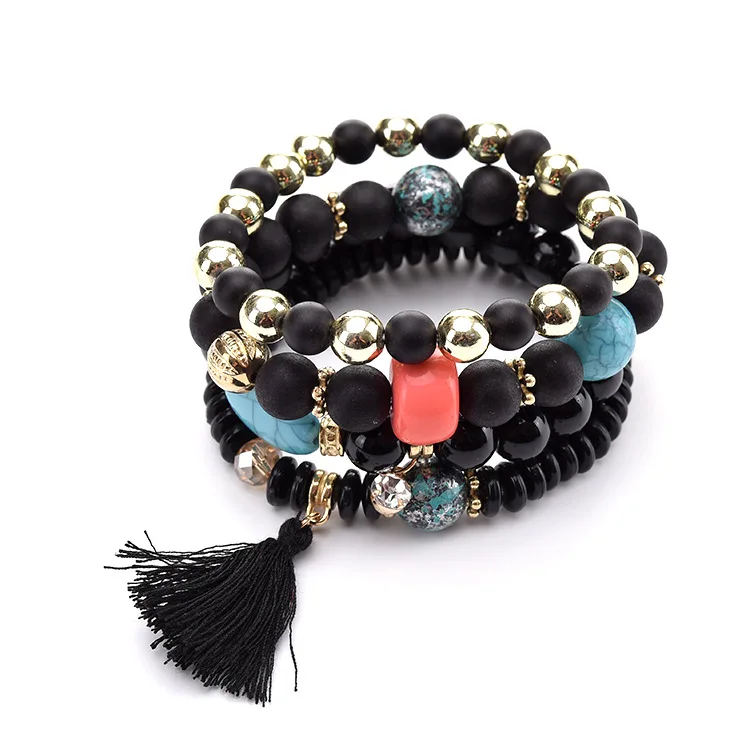 HOCOLE 2017 женские многослойные бусы браслеты эластичные для женщин ювелирные