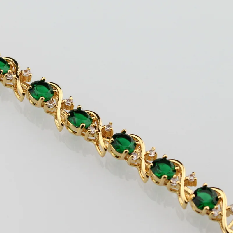 Оздоровительные модные ювелирные изделия браслет с зелеными звеньями из