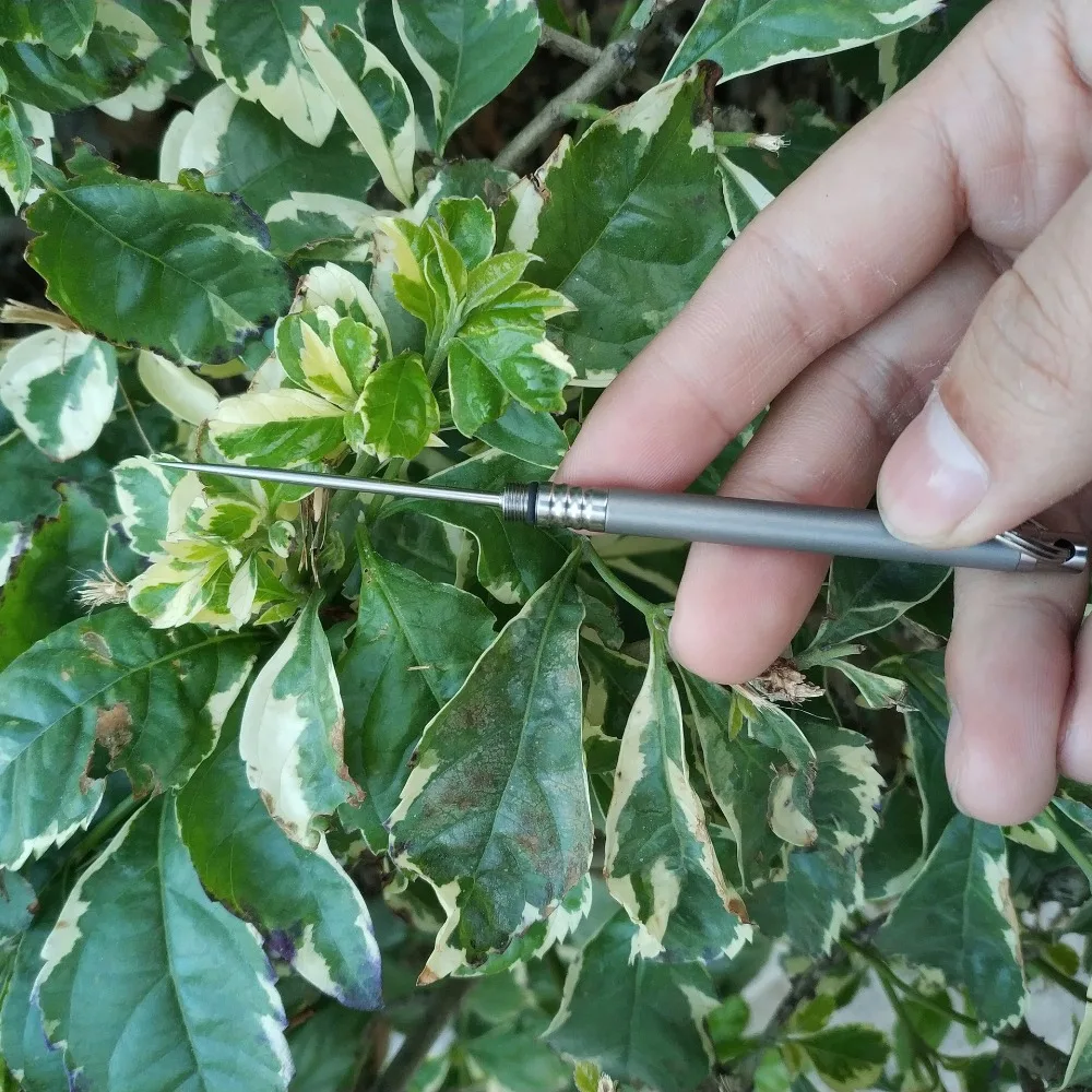 Титан зубочистка фрукты вилка самообороны инструмент брелок EDC гаджет для мужчин