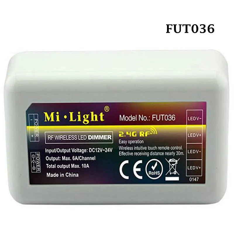 Mi светильник FUT036 2,4G RF беспроводной 4 зоны Регулируемая яркость CCT dim mi ng контроллер Диммер для одноцветный светодиодный светильник