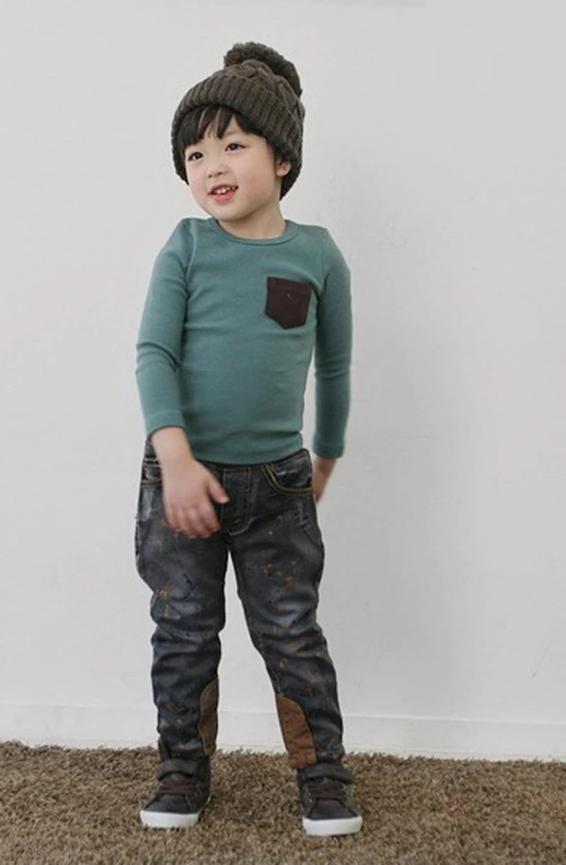 Топы для мальчиков с длинным рукавом 2018 брендовая осенняя одежда маленьких