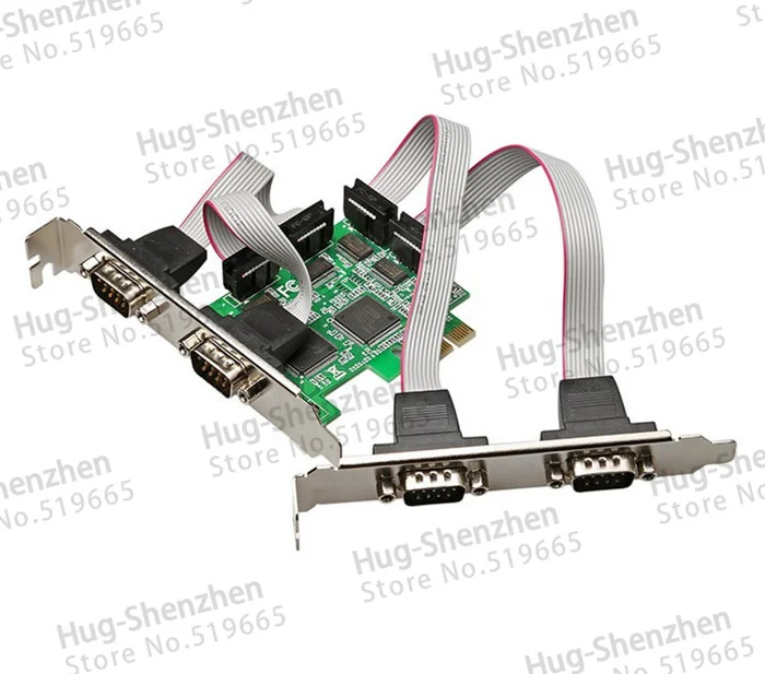 PCI-E на 4 порта RS232 PCI Экспресс резьба Com порт s к контроллеру удлинитель карты