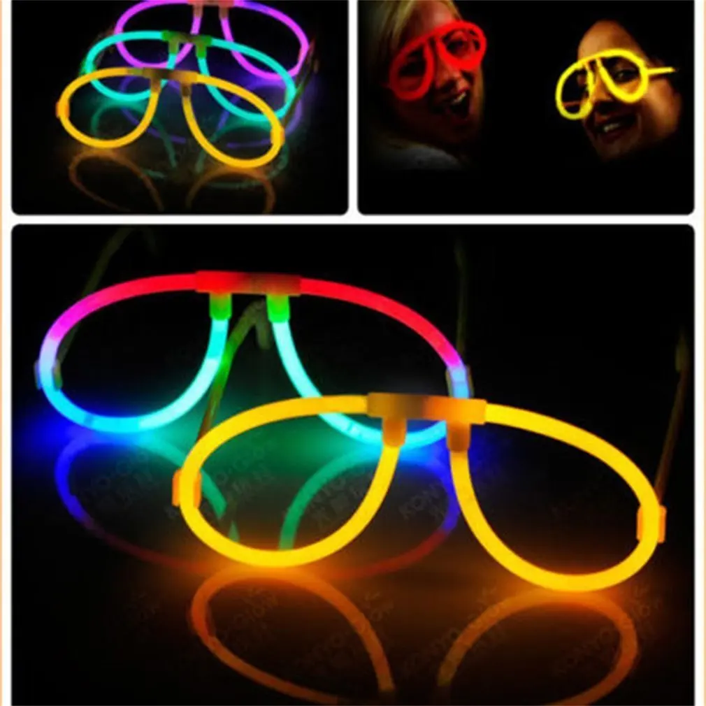 10pcs Luminous Glow Fluorescence Glasses Sticks Skull Lighting Neon Xmas Party Flashing Novelty Toy H | Игрушки и хобби