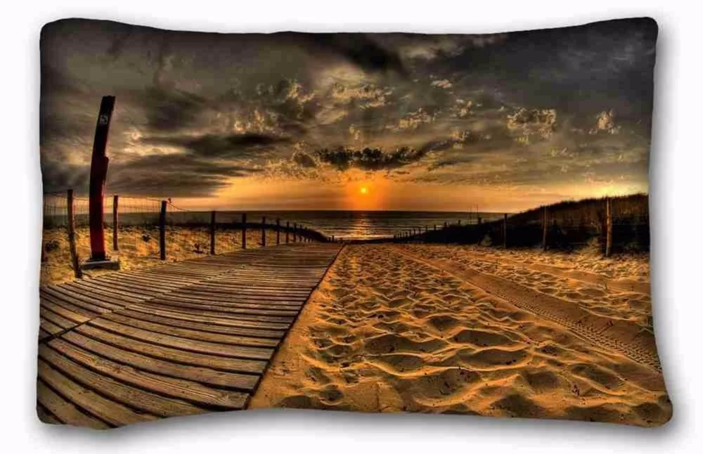 

Nature Beaches beach Pillow Case printing Square Throw Customized Christmas Pillowcase 16x16 /20x30/ 20x36 inches (Twin Sides )