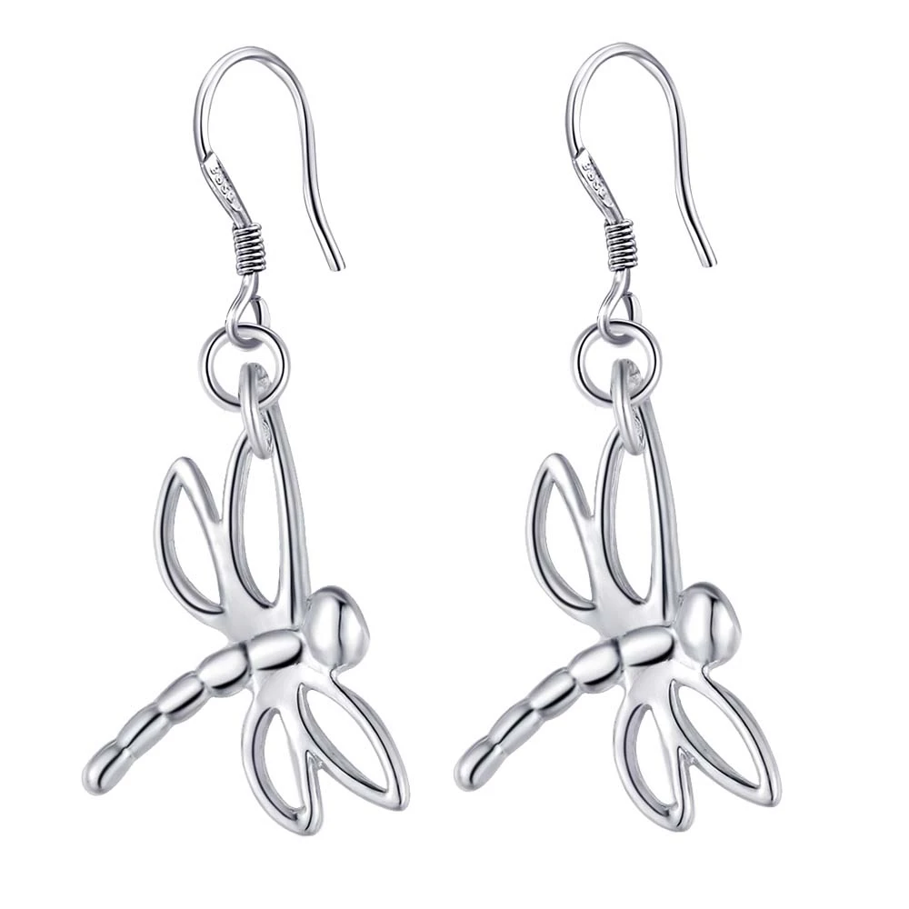 Серьги flying dragonfly красивые серебряные серьги высокого качества для женщин модные