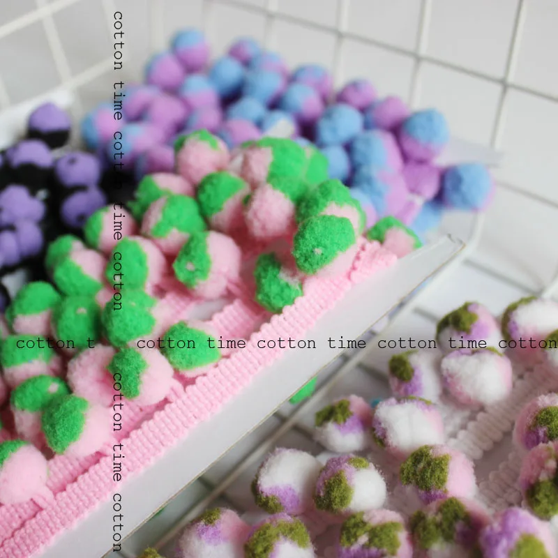 10 ярдов шар кружева смешанные цвета помпон отделка 1 5 см диаметр шарика 2 широкая