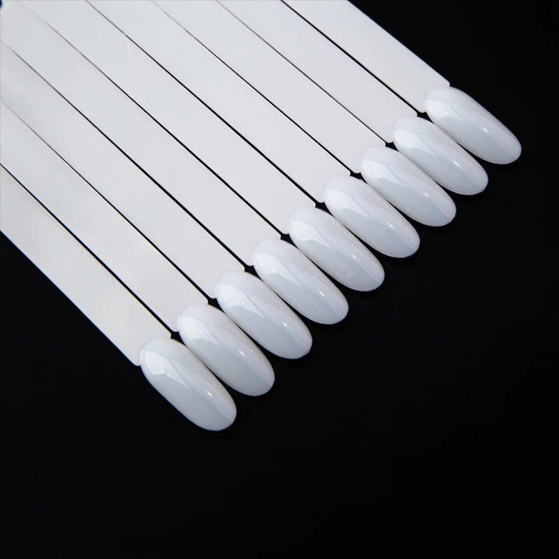 

1 Set False Nail Tips Nature Clear Black Fan Finger Full Card Nail Art Display UV Gel Polish Tool Manicure