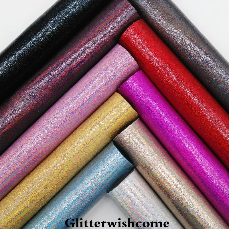 Glitterwishcome 21X29 см А4 Размер синтетическая кожа, Флуо лакированная гладкая кожа, искусственная из искусственной кожи Ткань Винил для бантов, GM024A