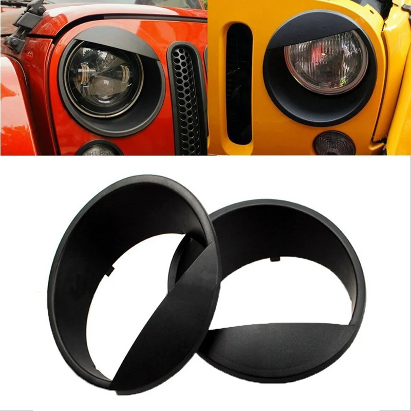 2X Bezels фара Angry Bird Накладка для Jeep Wrangler JK 07 17 аксессуары 7 дюймов светодиодные фары