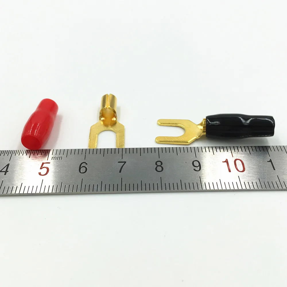 Позолоченный Бесконтактный кабель для колонок 20 шт. коннектор типа банан и