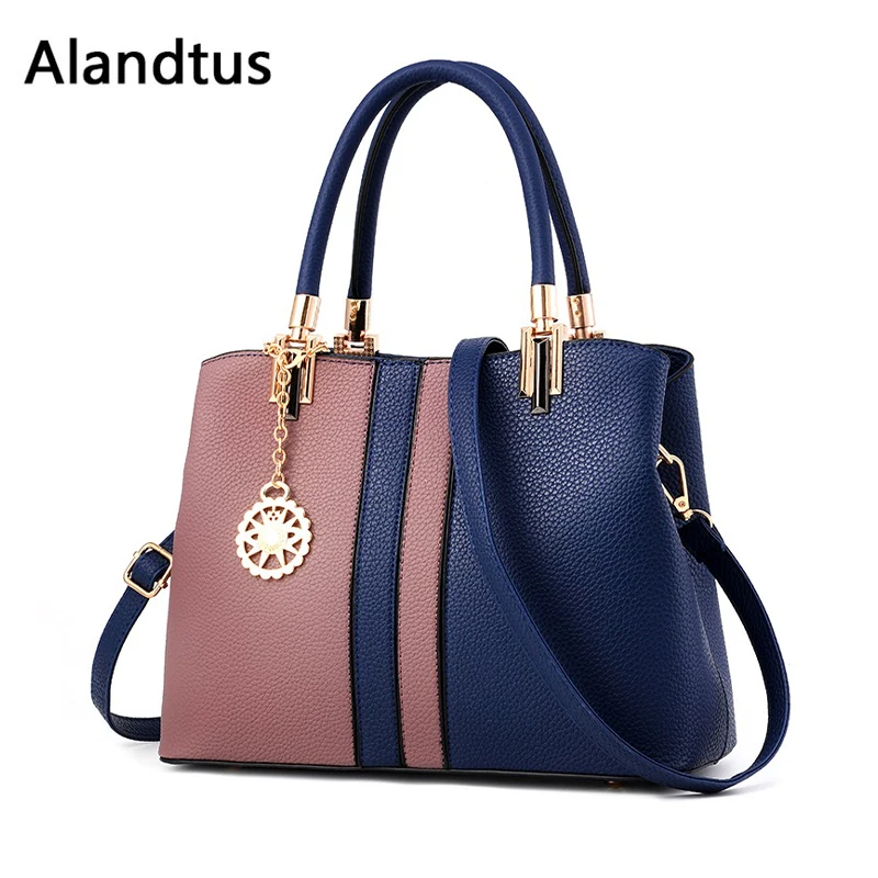 Alandtus Women Patchwork Handbags Crossbody Bags For 2019 Ladies Messenger Makeup Bag Sac A Main Mochila Mujer | Багаж и сумки