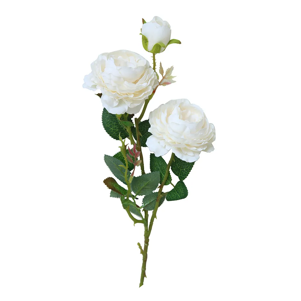 Artificial Fake Western Rose Flower Peony Bridal Bouquet Wedding Home Decor plantas artificiales para fleur artificielle | Дом и сад