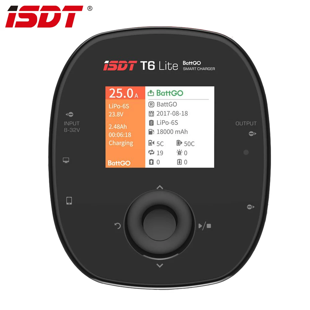 ISDT T6 Lite 600W 25A умное зарядное устройство для 2 S 6 Lipo батарея дрона модель батареи