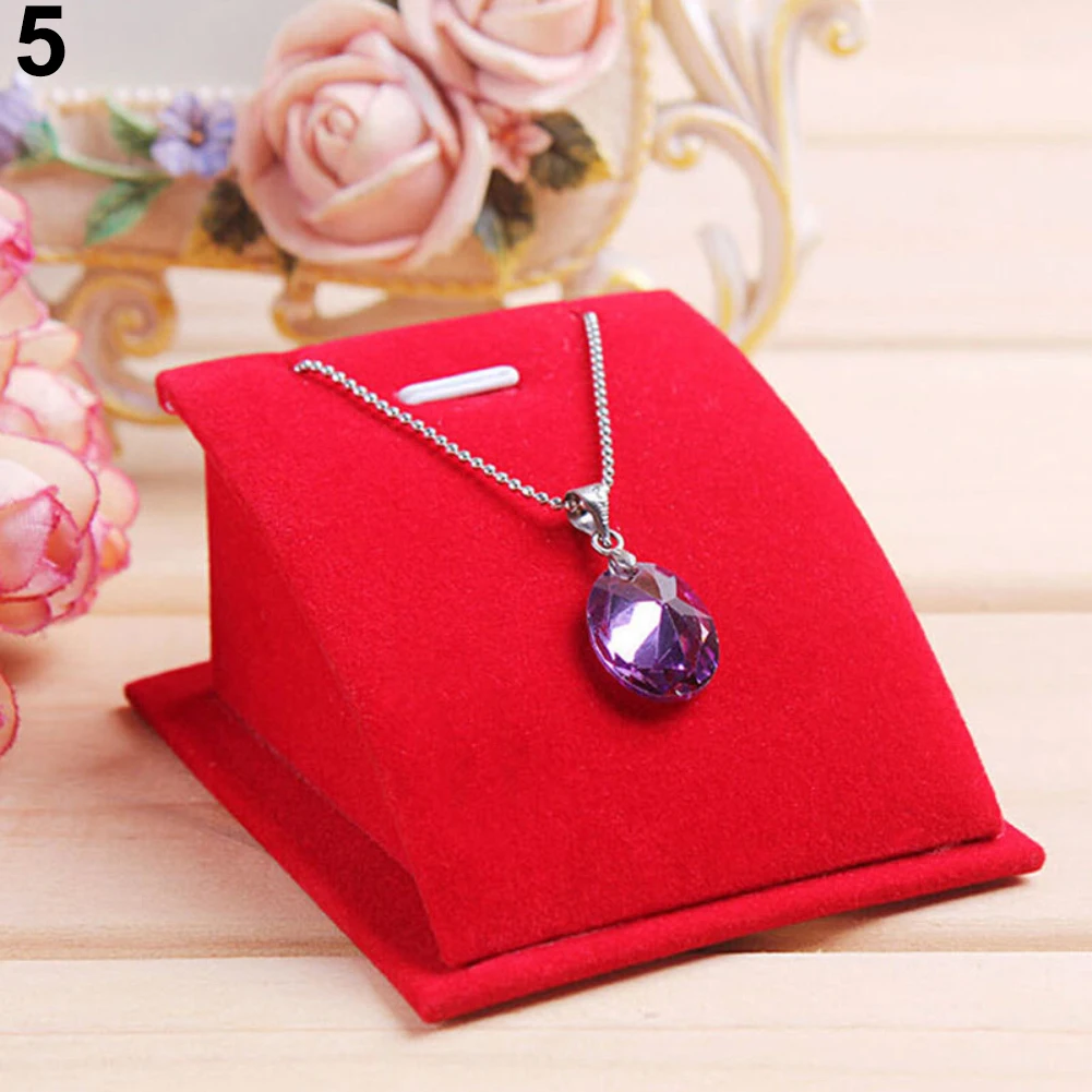 

Fashion Velvet Holder Necklace Pendant Chain Jewelry Display Stand Show Rack Jewelry Stand Jewelry Pendant Necklace Display Stan