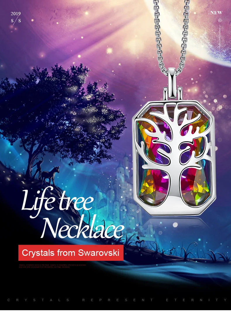 CDE женское ожерелье украшено цепочкой с кристаллами от Swarovski растение кулон ожерелье красивые украшения с кристаллами винтажные подарки