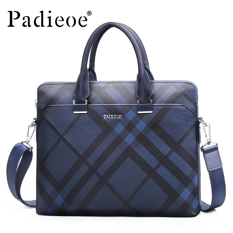Padieoe 2018 роскошный бренд новый дизайн мужской портфель Модный деловой большой 14
