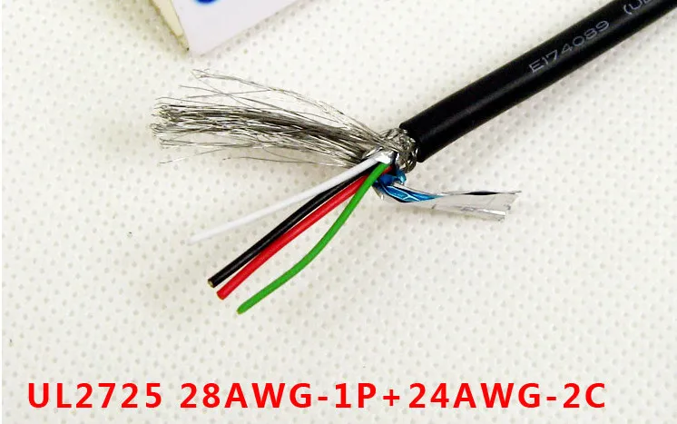 Бесплатная доставка 5 м/лот источник питания 24AWG внешний диаметр 4 0 мм (черный