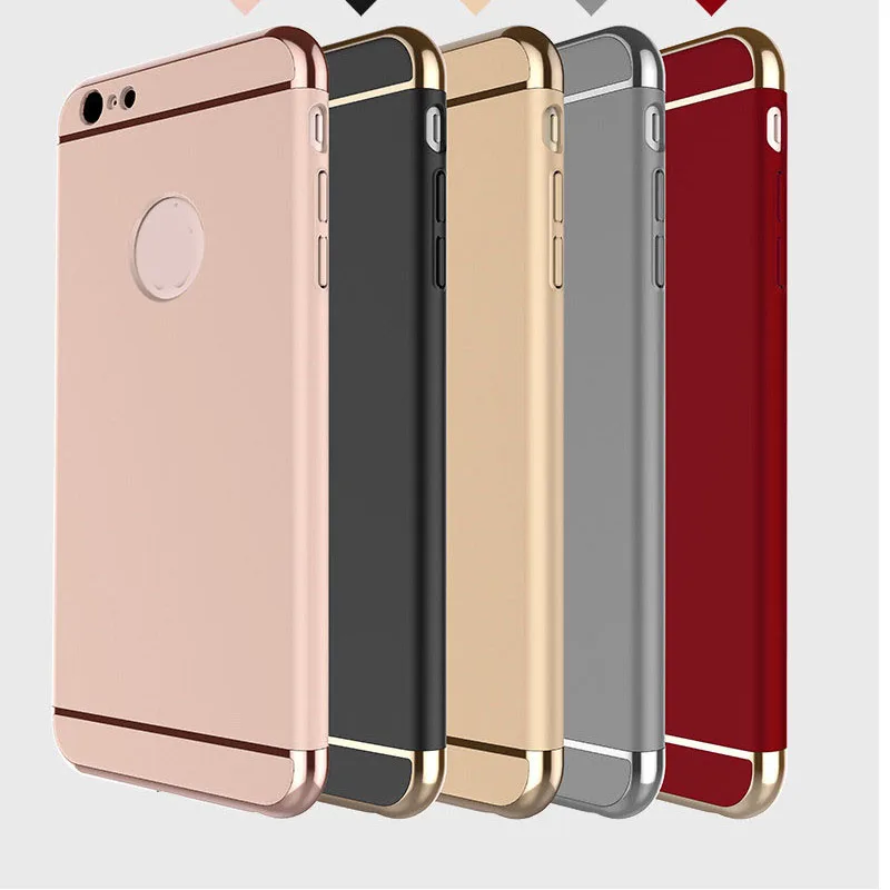 Для iPhone 6 6S 7 8 Plus ультратонкая Противоударная Броня позолоченная рамка задняя