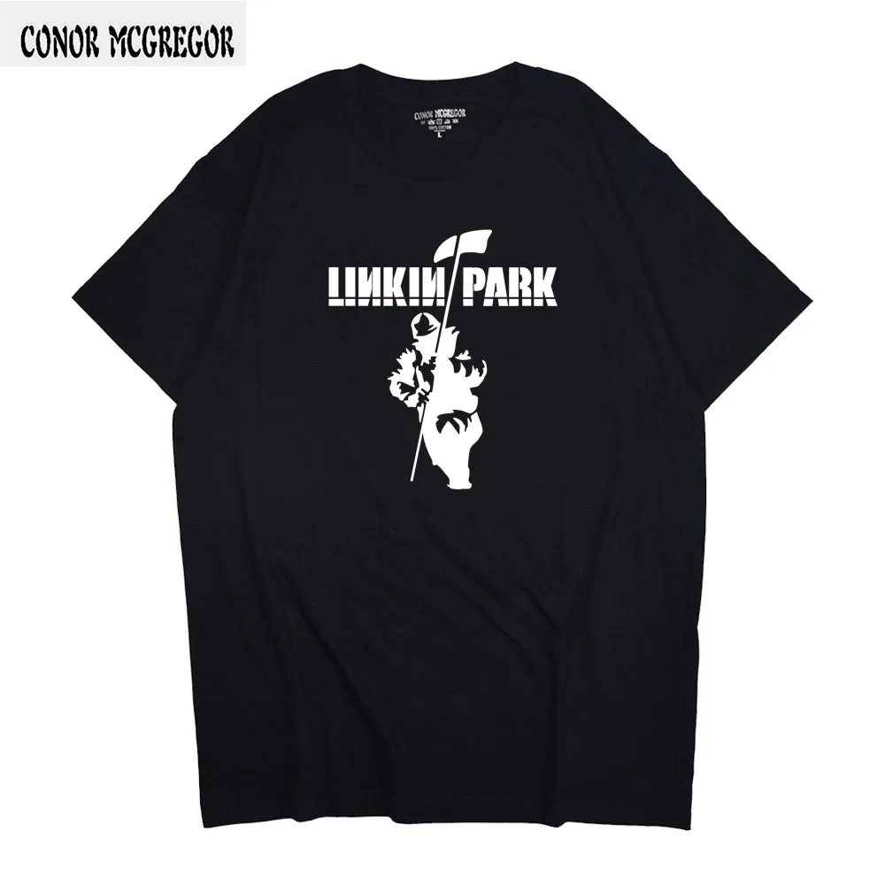 2018 XS XXL Мужская футболка в стиле рок с принтом Linkin Park коротким рукавом и круглым