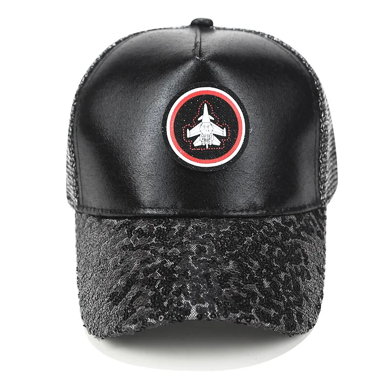 Блестки Snapback бейсболка солнцезащитный козырек сетка для женщин женские модные