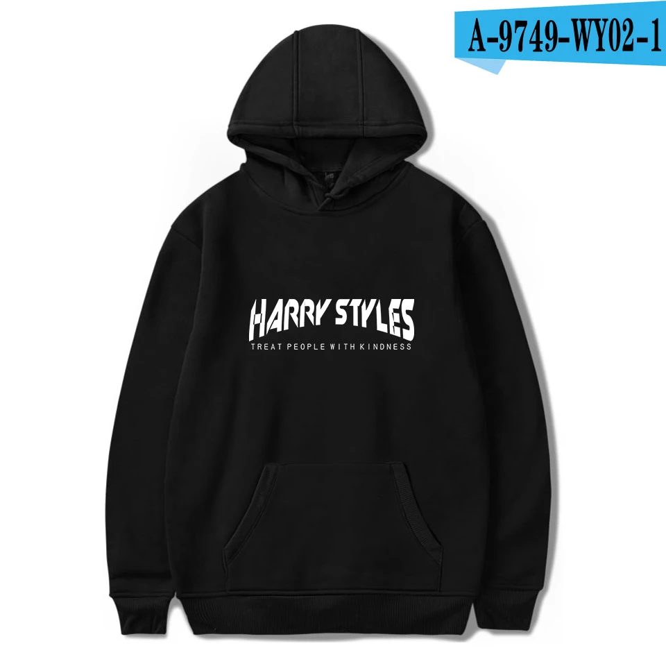 LUCKYFRIDAYF Harry Styles» относиться к людям с доброте толстовки с капюшоном и принтом Для женщин/Мужская модная уличная одежда с капюшоном, толстовка, повседневные худи - Цвет: black