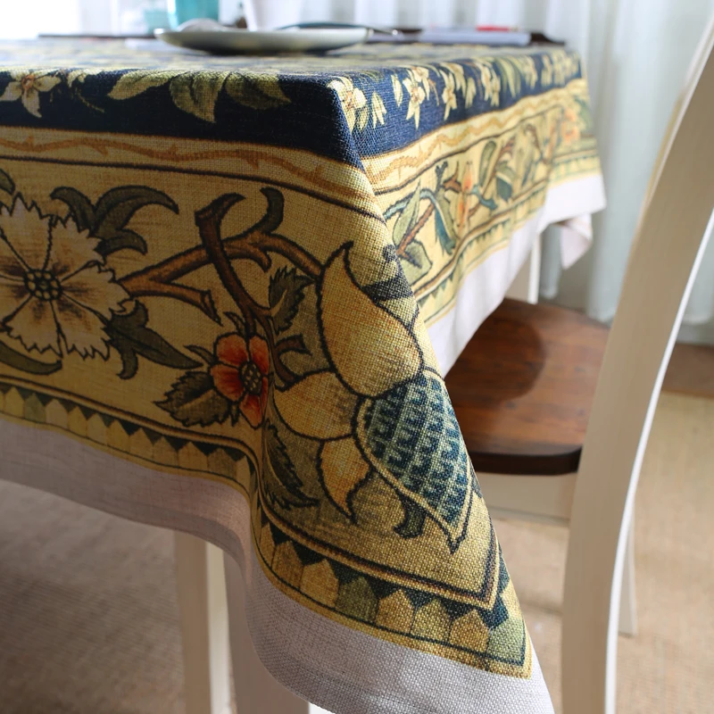 Средиземноморский Счастливое дерево жизни льняная скатерть Свадебные обеденный