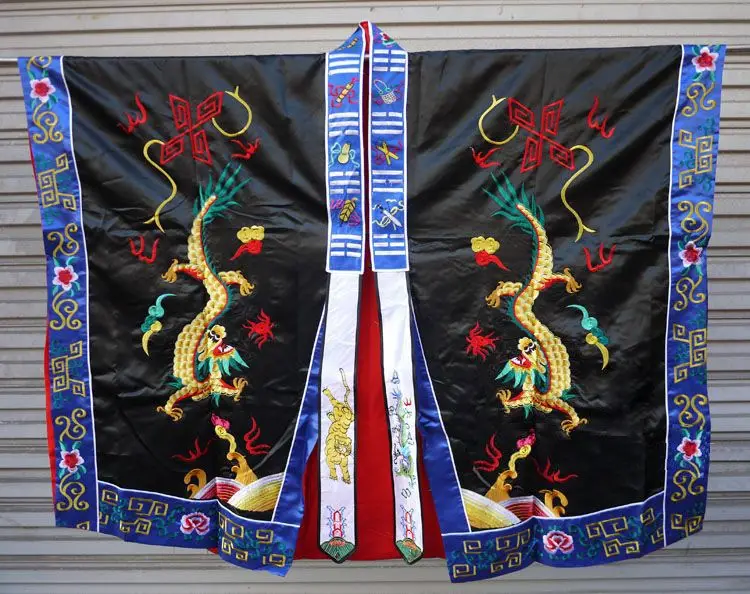 8 цветов черный/белый/синий даосский стиль cassock вышитый дракон даосизм костюмы