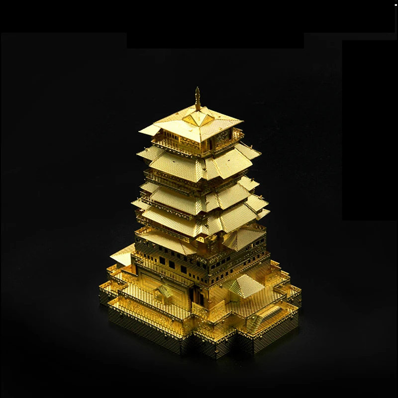 2017 Microworld 3D металлический пазл YueWang модель башни J036 DIY лазерная резка пазла нано